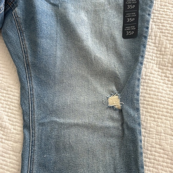 J. Crew Petite High Rise Flare Crop Jean All Day Stretch 35P/18P Sun Lake Wash - Picture 9 of 15